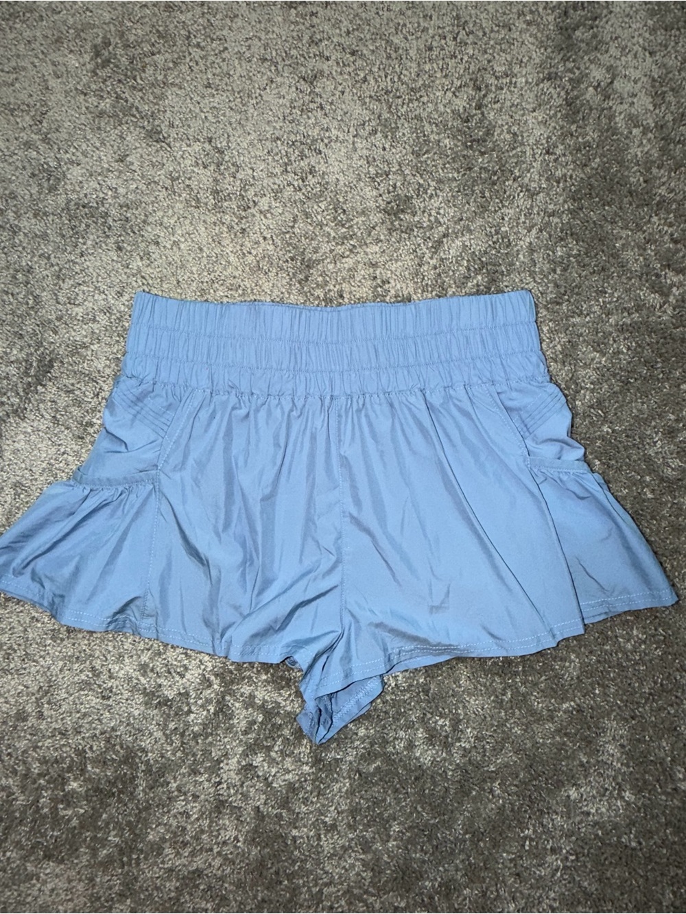 FP Movement by Free People “Get Your Flirt On” Sky Blue Athletic Shorts